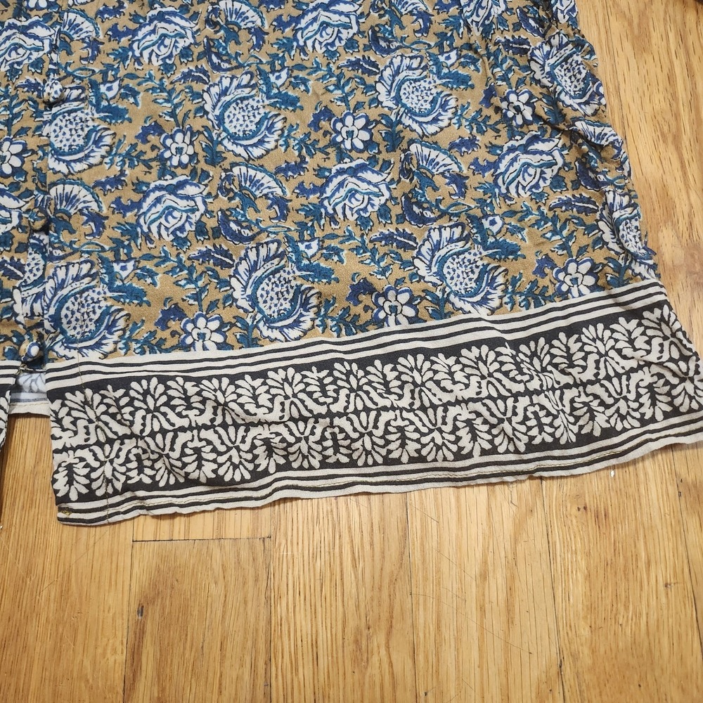 Faherty Noami Floral Boho Peasant Blouse With Fairfield Border - Picture 8 of 10